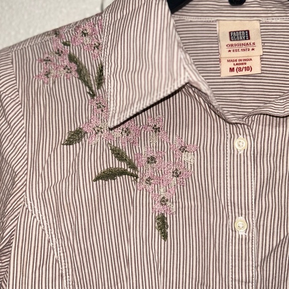 Faded Glory Long Sleeve Button up Collared Shirt - Picture 4 of 7